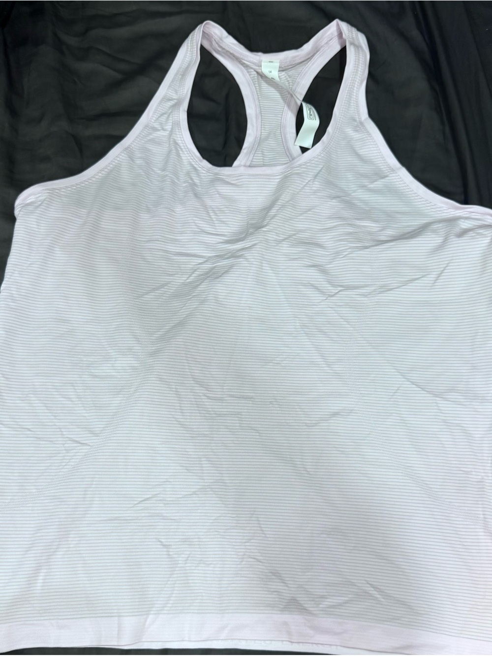 lululemon athletica Light Pink Striped Racerback Tank